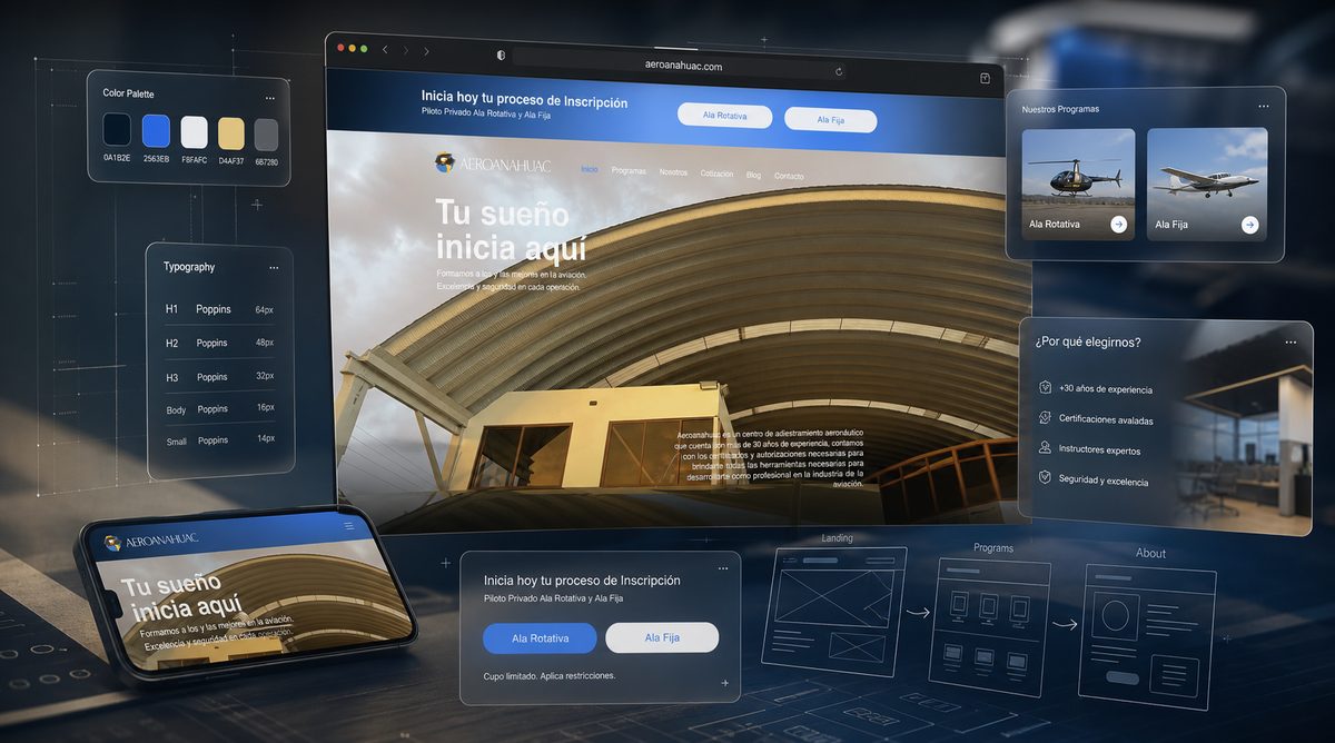 Aeroanáhuac — sitio web, vista alterna